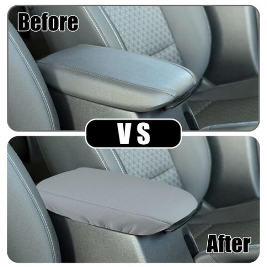 Center Console Seat Armrest Cover Autto Inner for Toyota RAV4 2014-2018 Gray