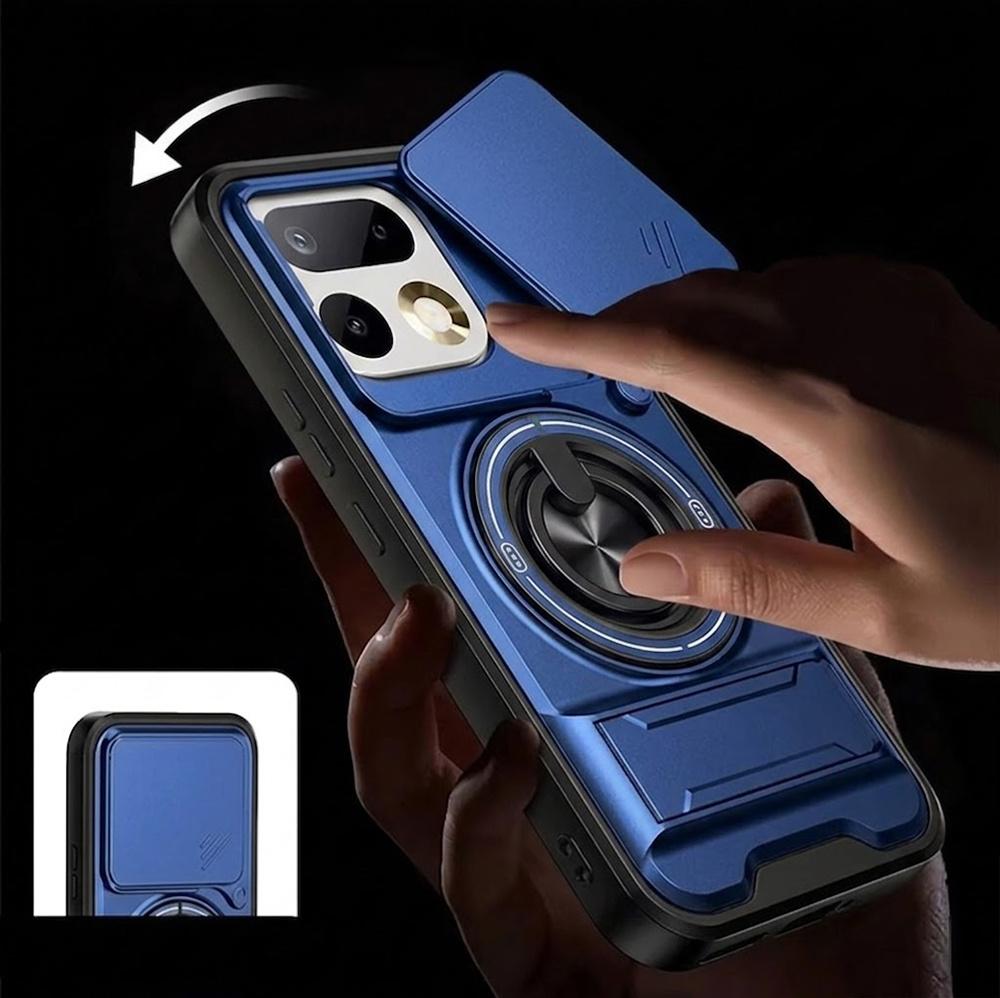 Realme 16 Pro Plus Case with Stand and Camera Cover for MagSafe, Blue