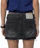 Kasiko Split Pocket Denim Skirt Black