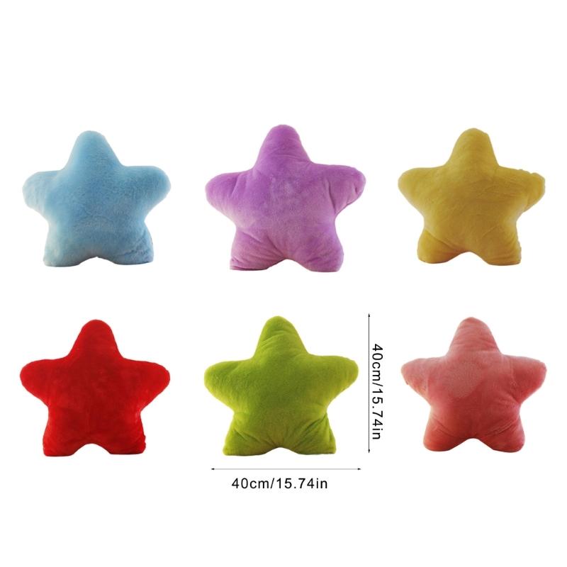 Five Pointed Star Pillow Throwing Pad Short Plushes Cushions Toy for Bedroom Sofa Home Decoration Home Cushions