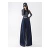Autumn High Street Women's Wide Leg Floor-Length Jeans: Versatile, Loose, Slimming Draping Fashion