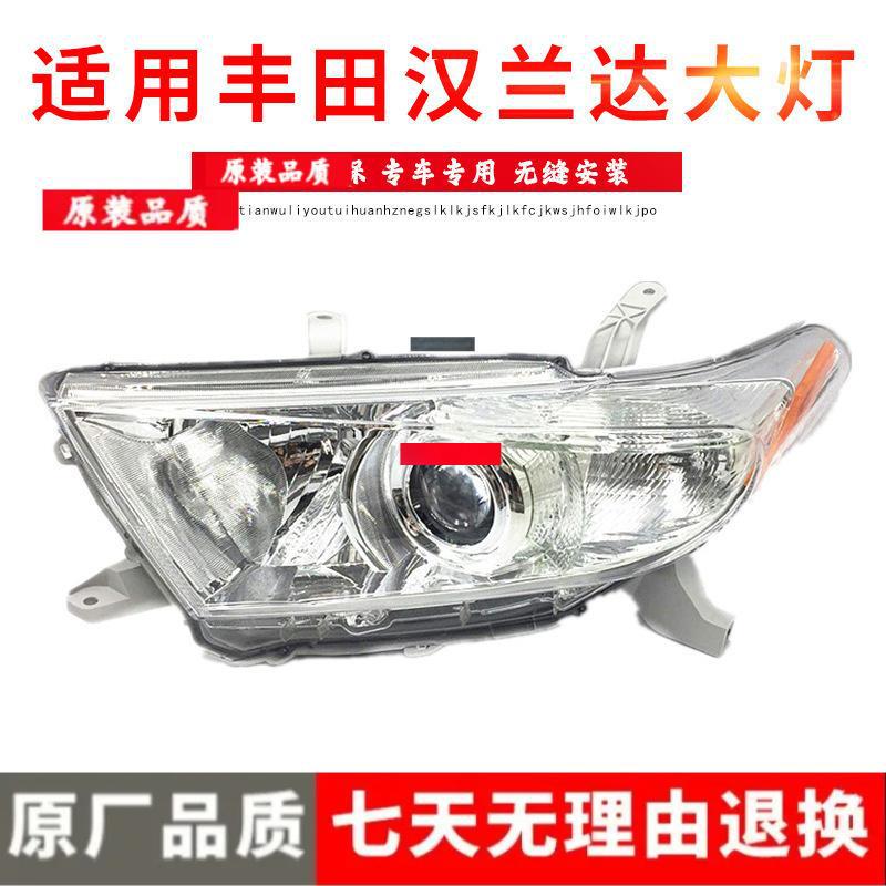 Compatible Headlight Housing for Toyota Highlander Models 2012-2014, Front Headlight Semi-Assembly Premium, passenger side, no leakage or yellowing