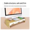 Beifang Bamboo Monitor Riser with 3 Storage Drawers