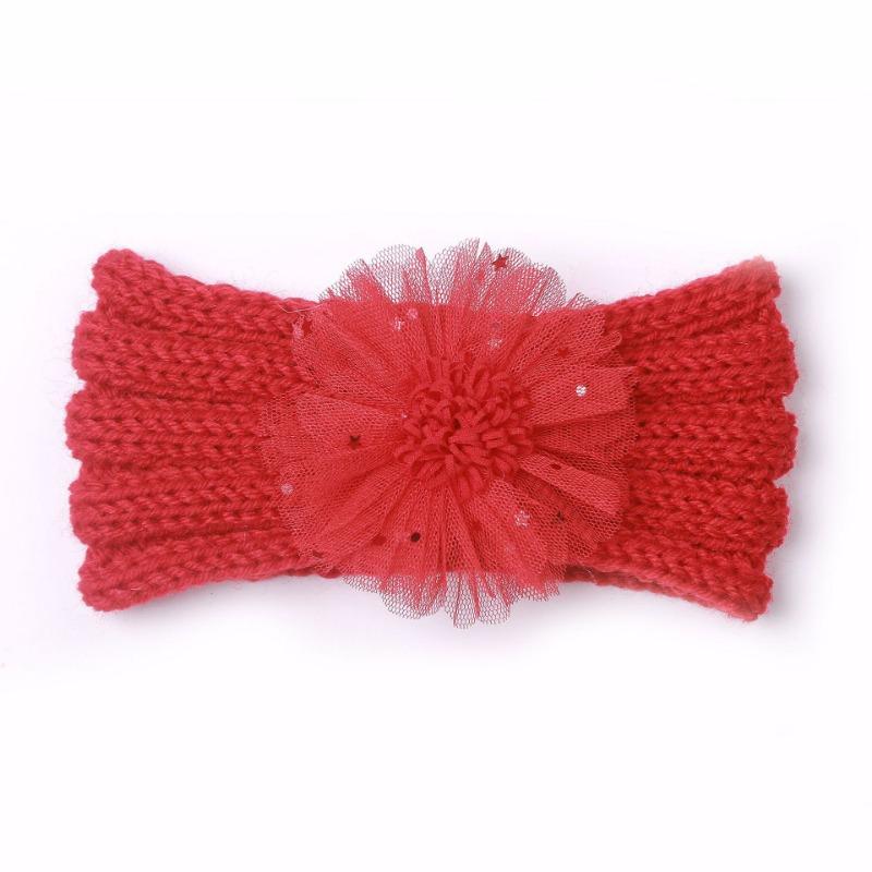 New Children's Winter Warm Headband, Cute Baby Creative Flower Headscarf, Baby Knitted Headband