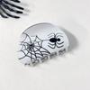 Gothic Spider Web Hair Claw Headwear Large Shark Clip Fashion Halloween Claw Clip  Girls