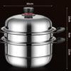 ZISIZ 2-Layer Stainless Steel Steamer Pot