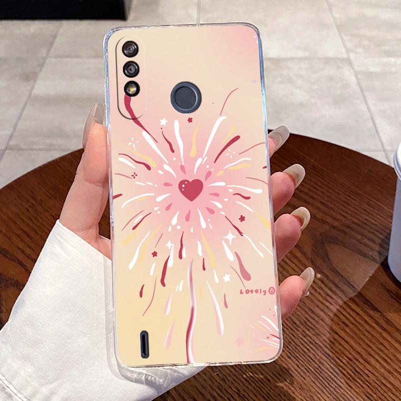 Casing For ITEL A56 Pro Case ITELA56 Transparent Silicone Aesthetic Cute Cat Astronaut Soft TPU Bumper Cover ITEL A56 Phone Case