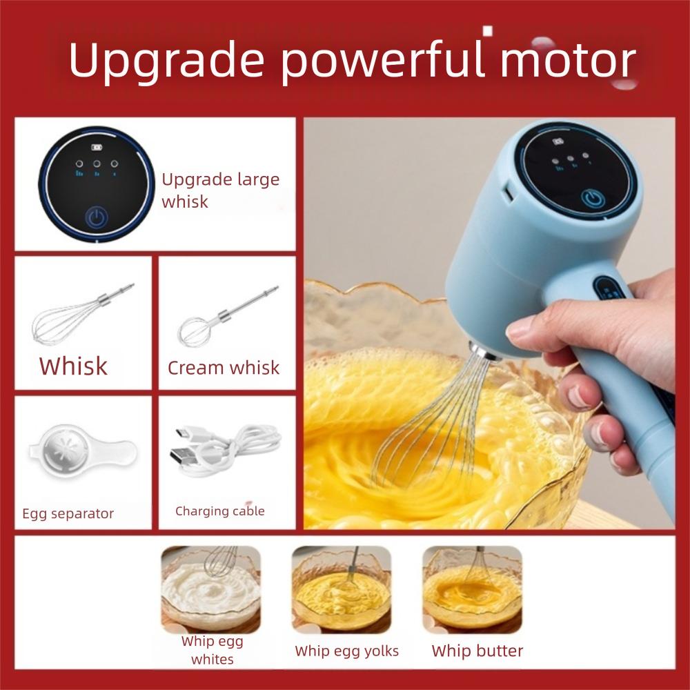 Wireless Electric Egg Beater USB Powered Whipped Cream Beater  Home Cooking Kitchen Use
