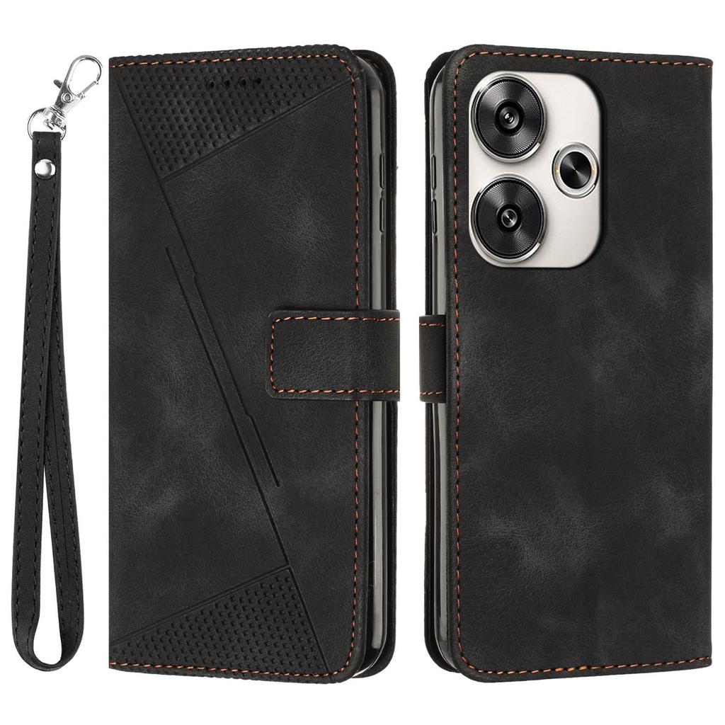 For Xiaomi Redmi Turbo 3 5G/Poco F6 5G PU Leather Stand Phone Case Imprinted Pattern Phone Cover with Stand