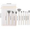 9 makeup brushes set, mesh sandbag, eye brush, loose powder brush, fan brush, highlight blush, detail brush, beauty tool.