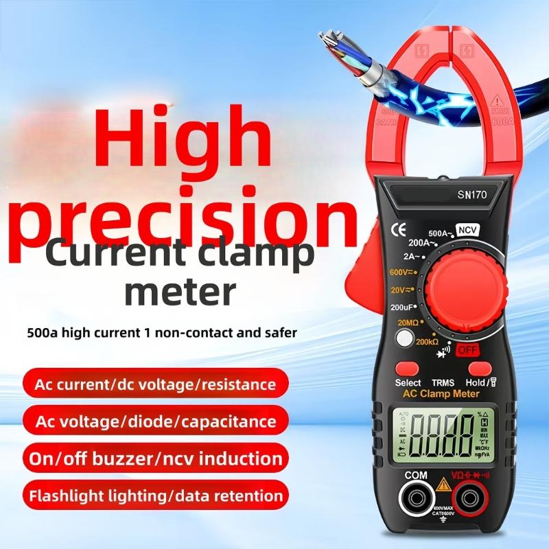 Professional Digital Electrical Multimeter For Voltage Current Resistance Capacitance Testing Multifunction Clamp Meter
