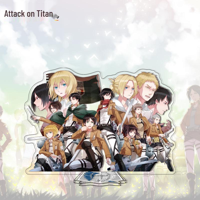 Attack on Titan Anime Acrylic Standee - Cute Cartoon Character Ornament