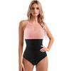 Plus Size One Piece Swimsuits Women Hollow Out Swimwear For Women Mesh Solid Push Up Padded XL Size Bathing Suits Female