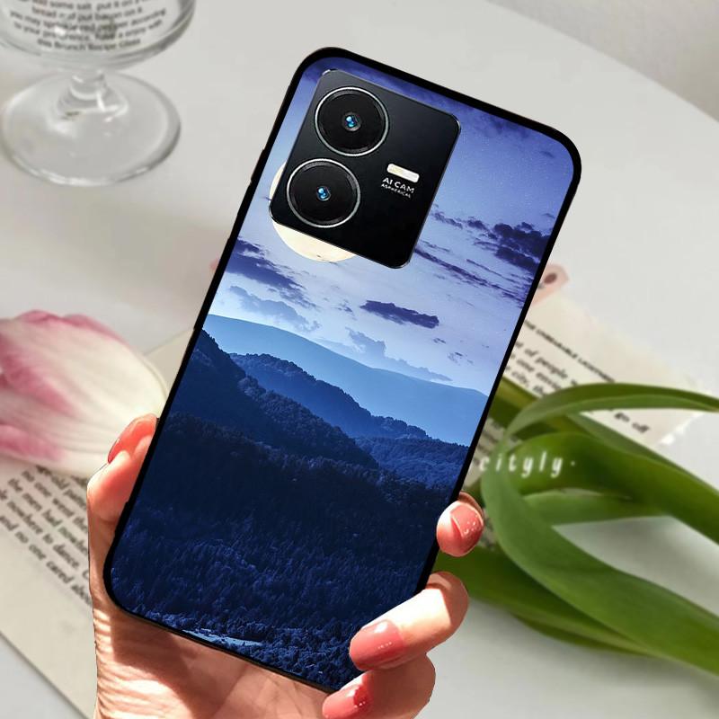 Pro Vivo Y22S 2022 Pouzdro Nárazuvzdorné Měkké TPU Silikonové Kryt Telefonu Pro Vivo Y22 Y 22 V2207 Y22S V2206 Funda Capa Kreslený Vivoy22