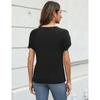 YYFS Women's Fashion Casual Summer Spring Solid Color Print Short Sleeve O-Neck Blouses & Shirts