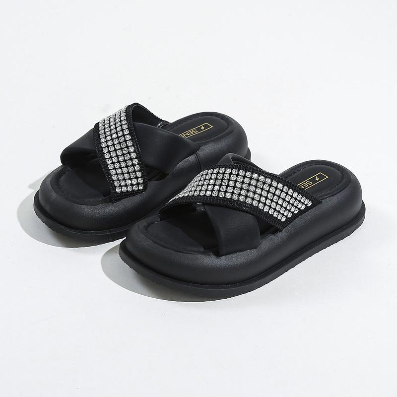 

Internet celebrity with skirt platform slippers women s summer wear 2025 new feeling small fragrant wind beach sandals 35