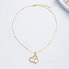 Full Diamond Love Necklace Female Simple Design Versatile Zircon Heart Ring Pendant Clavicle Chain