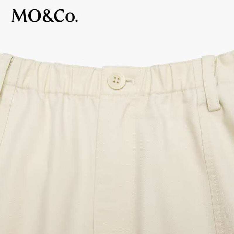MO&Co. Women's Mid-Low Waist Casual Curved Wide-Leg Pants