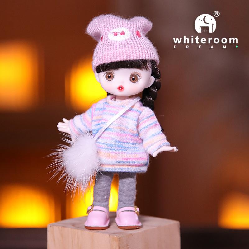 

2024 Мини Куклы Игрушки Для Девочки Кукла Ob11 Bjd 1/12 Маленькое Животное Obitsu11 Карманный Мальчик Ребенок Каваий Игрушка Подарок на День Рождения Шарнирная 12cm