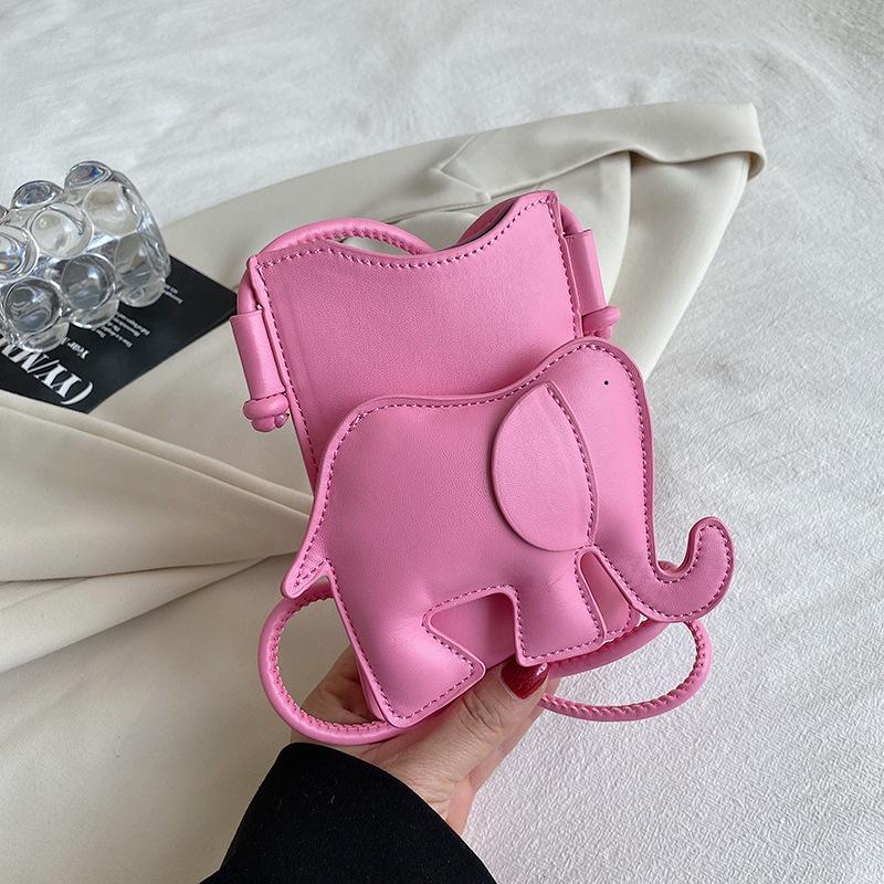 1 Stück Luxus Münzbörse Leder Mini Elefant Umhängetasche Personalisierte Handytasche Niedliche Kleine Umhängetasche Für Damen