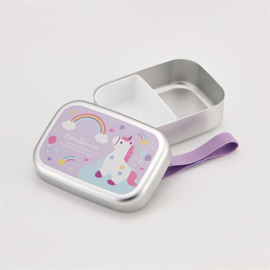 Skater Aluminum Lunch for with Lunch Made in Little Unicorn for Girls Box, 370ml, Kids, Insulated, Belt, Japan, Design, (ALB5NV69554)