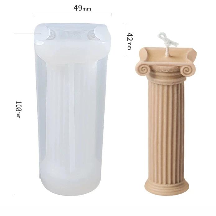 Home DecorDIY Gypsum Ornament Mould New European Roman Pillar Mold Aromatherapy Candle Mold Kitchen Baking Chocolate Molds Retro