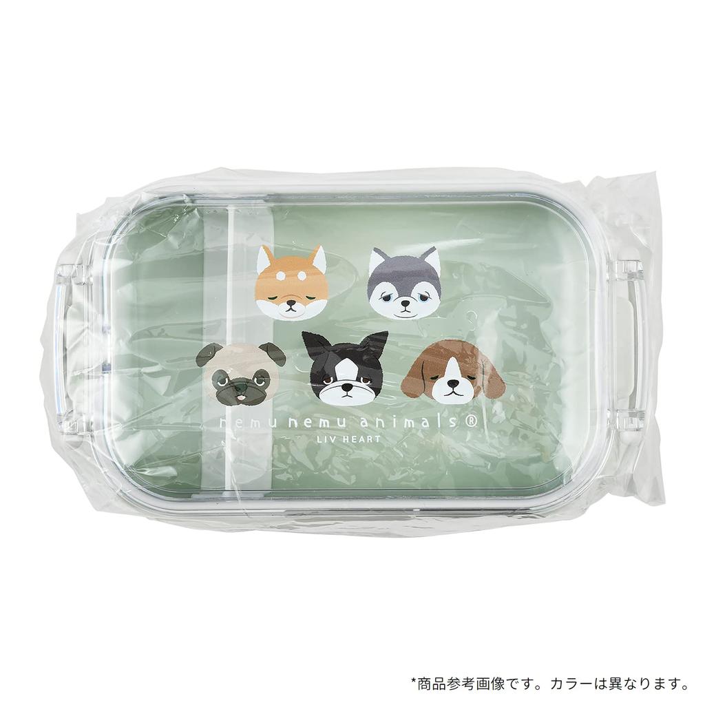 LIV HEART Lunch Sleepy Animals CAT Dishwasher Made in Box, (Total Length Approx. 17.5cm), Safe, Japan, 18111-02