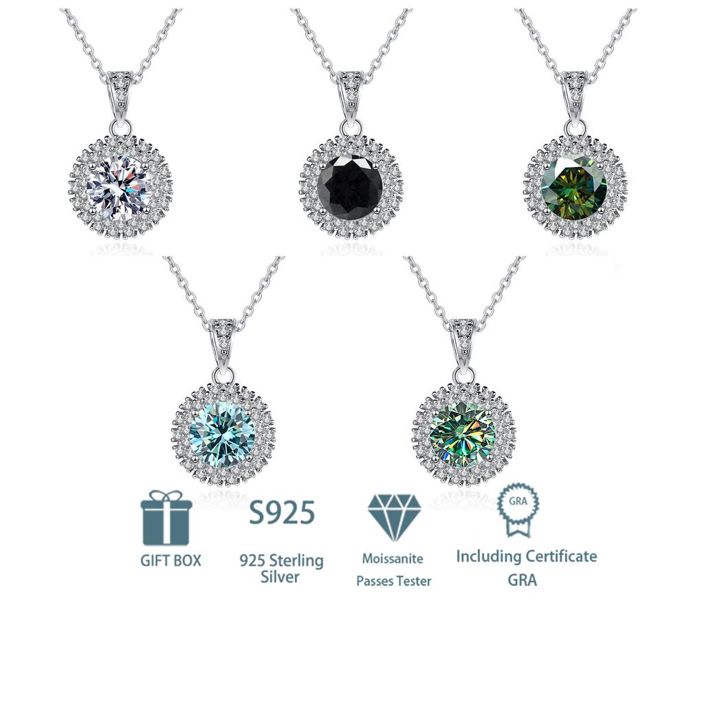 Luxus Halskette 925er Sterling Silber Anhänger Collier Zirkonia - Foto 11