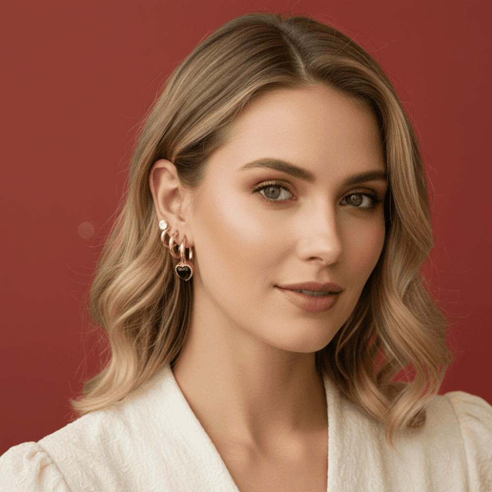 Crystals Stud Earrings Vintage Ear Accessories New Ear Rings  for Women Girls