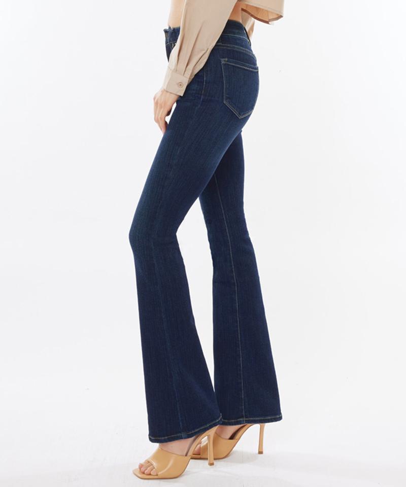 KANCAN High-Waisted Bootcut Jeans Acacia