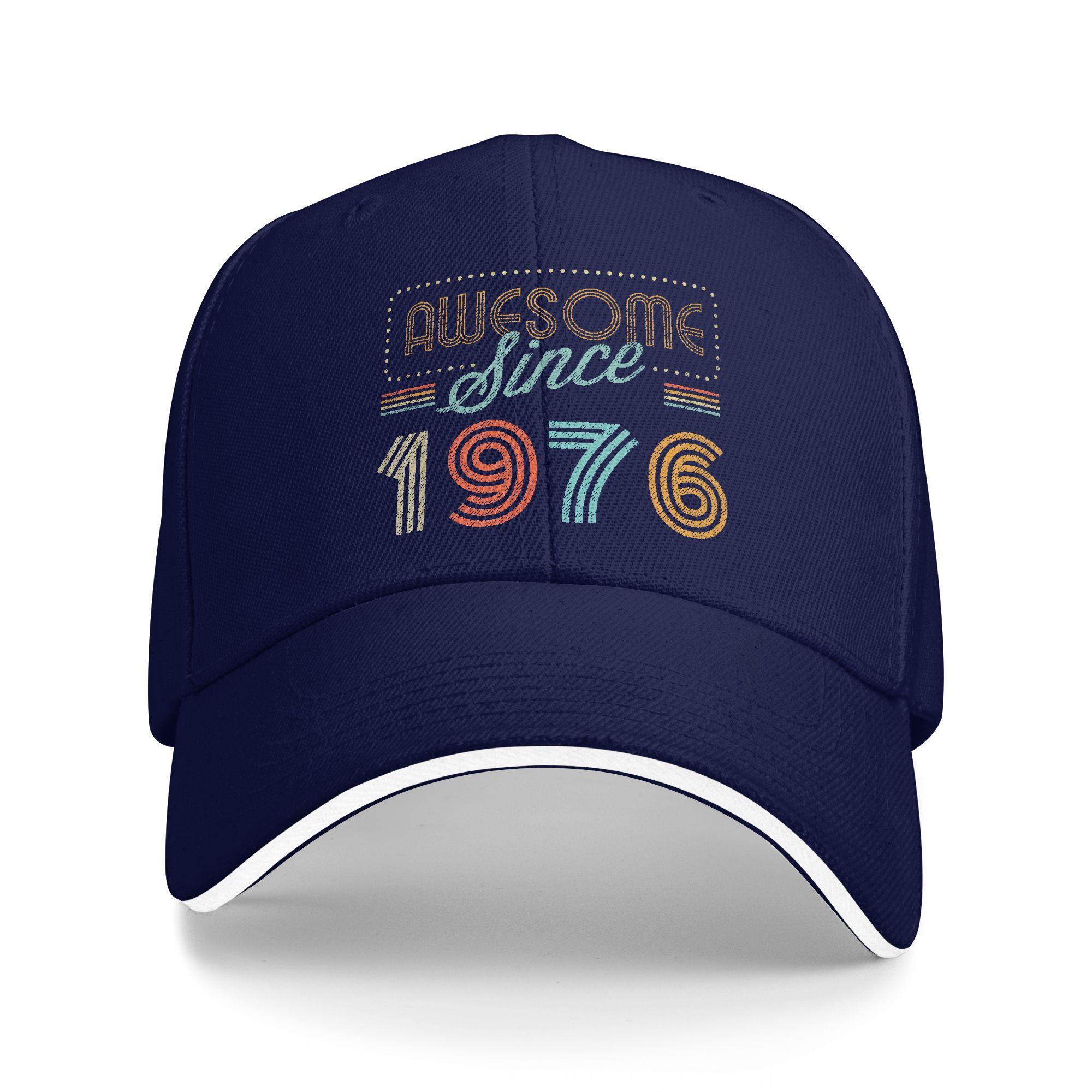 

Summer Casual Baseball Cap Awesome Since 1976 Year of Birth Birthday Tennis Skate Trucker Hat For Unisex Classic Baseball Caps One Size