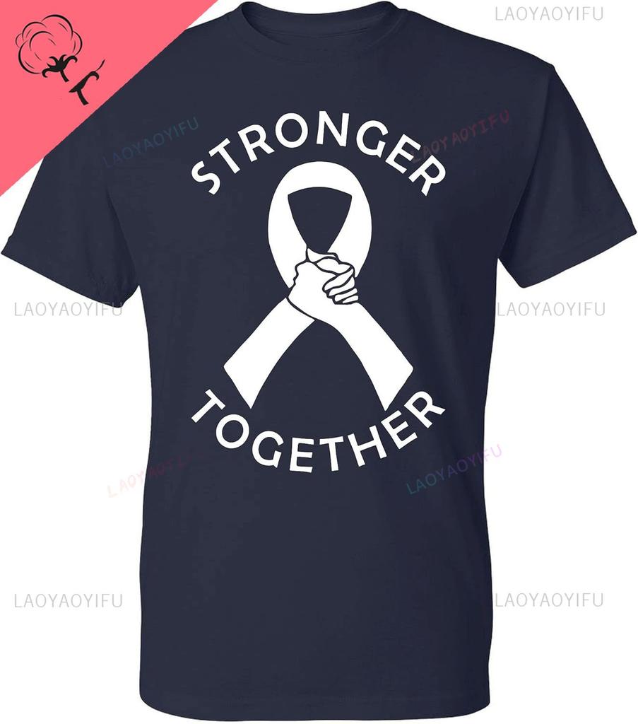 Kropsis Stärker Zusammen Rosa Schleife Unterstützung Brustkrebsbewusstsein Unisex Und Unisex Kurzarm Baumwolle T-Shirt