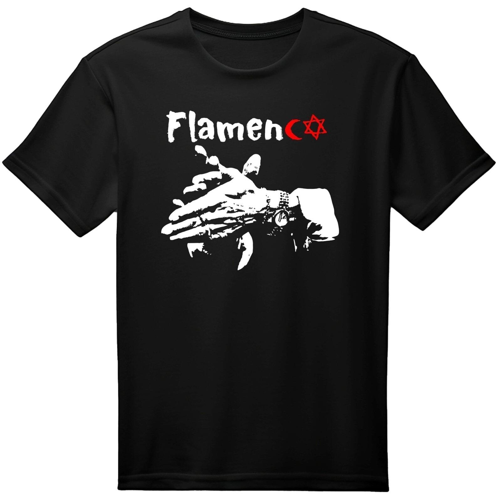 Flamenco Retro Black White Art Hand Graphic TShirt Spanish Culture Tee For Flamenco Enthusiasts And Artistic Culture Seekers 2XL