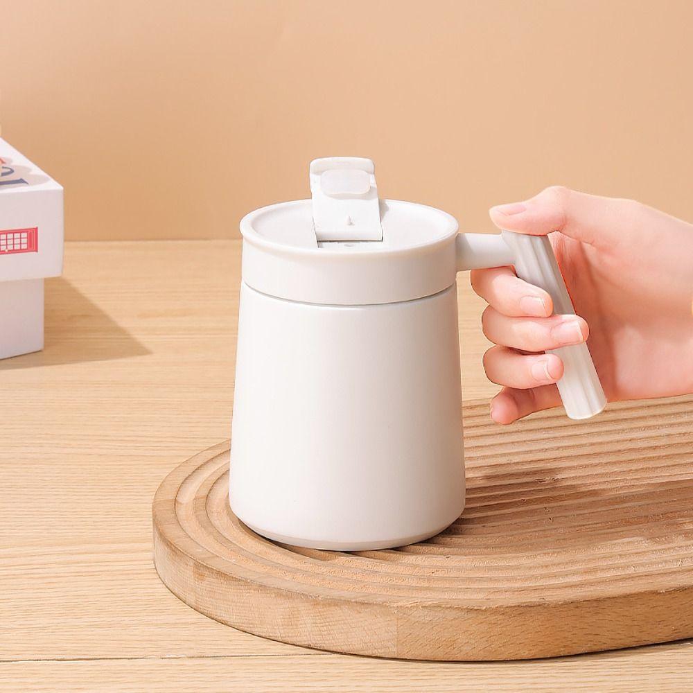 Leakproof Insulated Coffee Mug Simple Vacuum Flask Household Stainless Steel Cup  Office/School