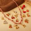Stainless Steel Cherry Fruit Design Pendant for DIY Bracelets & Necklaces