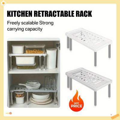 Scalable Shelf 1 Piece Multifunctional Storage Rack Organizer of Household Items Seasoning Bottle
