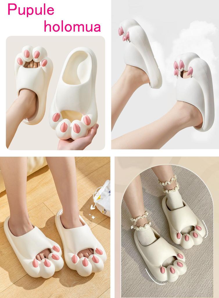 Pupule holomua Cat Claw Room Platform Sandals for and Indoor Cat Cute and Stylish Japanese Shoe Size Women's Slippers, Shoes, Balcony, Toilet, Shower,
