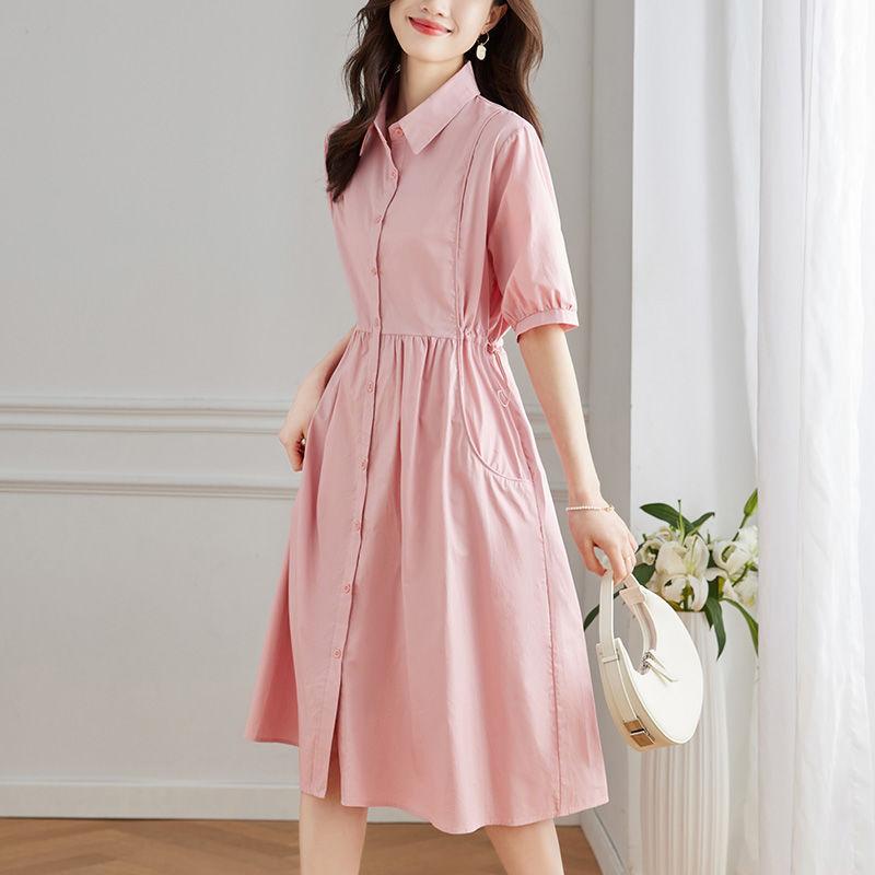 Shirt Dress Children's Short Sleeves Summer New French Temperament Loose Dress