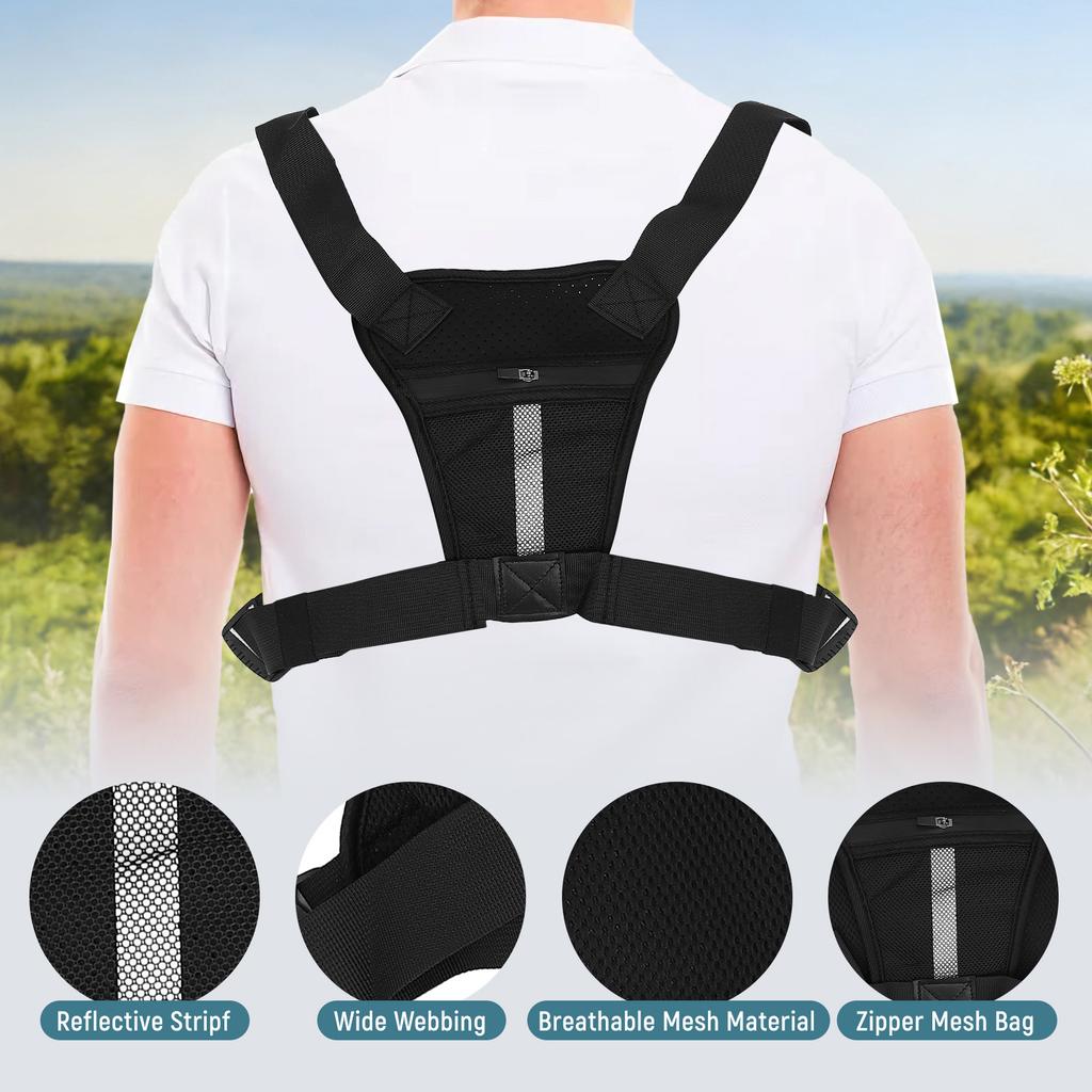 Men S Sports Chest Bag Running Mountaineering Portable Large Capacity Breathable Quick-dry Fabric