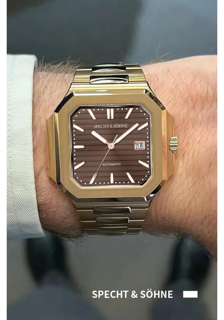 2026 Specht & Söhne New Fashion Luxury Cubic 5821 Mechanical Watch For Men Sapphire Crystal Automatic Watch 50M Waterproof 41MM