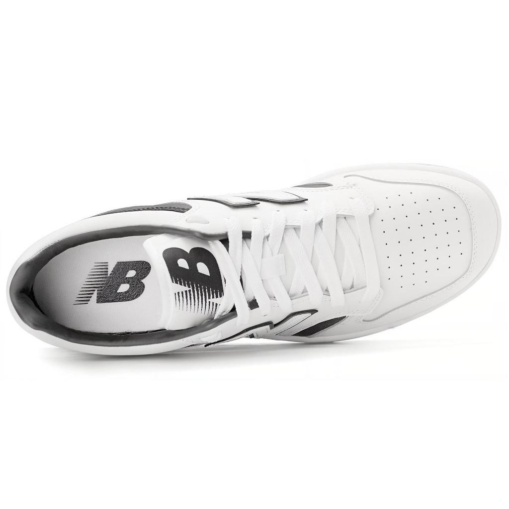 New Balance Nb 480 Low Synthetic Leather Durable Lightweight Low-Top Skate Shoes Unisex Skate Shoes Black White BB480LAB