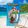 Custom Name Beach Towel Asterix Friends Beach Towel, Soft Microfiber, Gift for Her/Him, Birthday, for Pool, Beach, Travel, Fan gifts