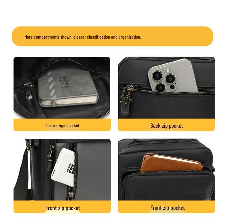 Men's Trendy Vertical Crossbody Bag - Lightweight Casual Travel & Commuting Handbag