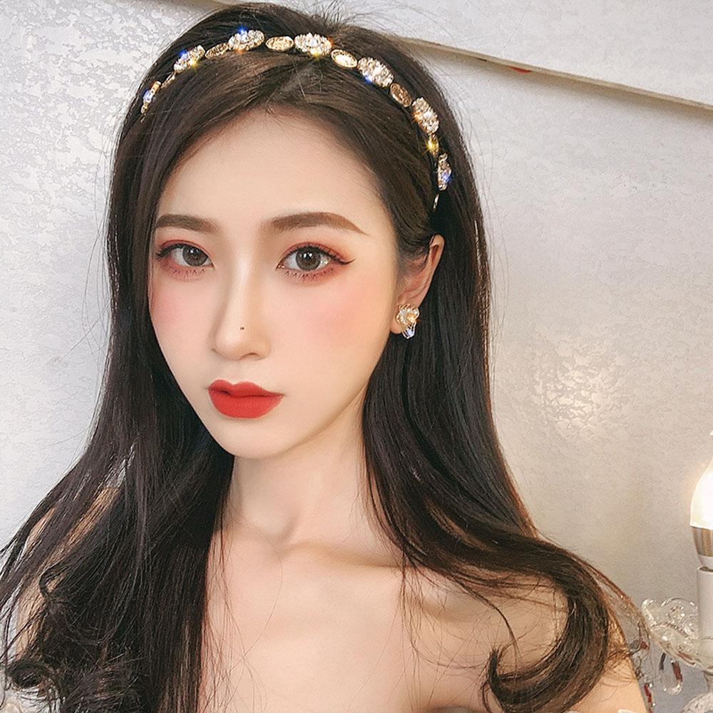 Fashion Rhinestone Retro Hair Accessories Headdress Korean Hair Hoop Headwear Headband Hair Band