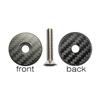 No Logo Bike Headset Top Cap Carbon Fiber Bike Stem Headset Cap With M6*30Mm Screw Bike Front Fork Top Cover Bike Parts
