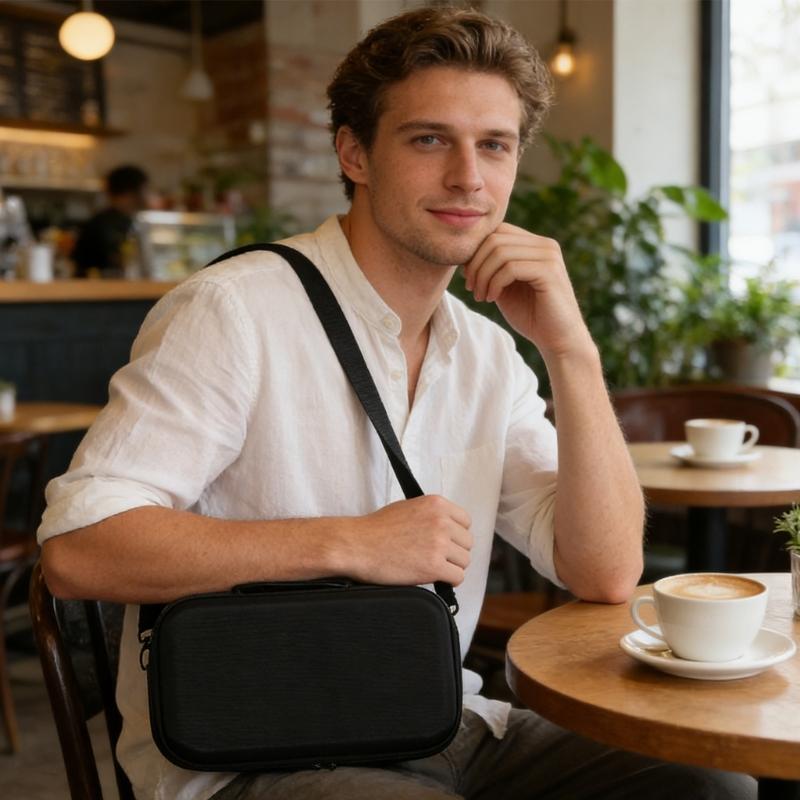 Protective Carrying Case For Wireless Speaker Featuring Storage Sections And Strong Material