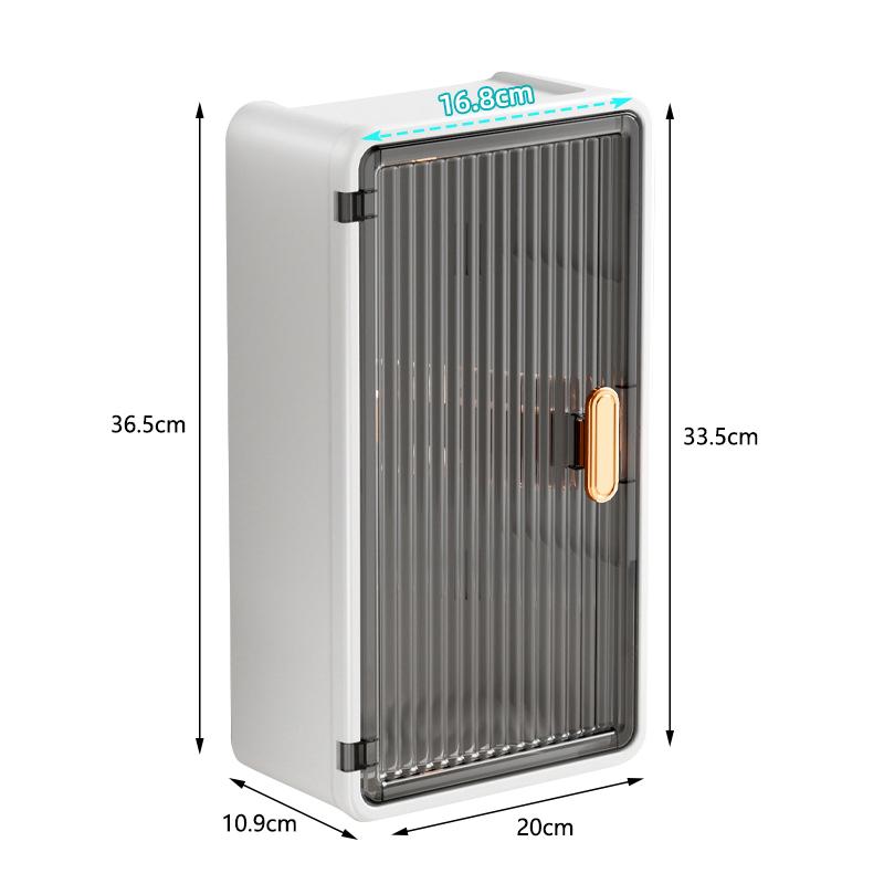 Bathroom Shelf Wall Mounted Waterproof Tissue Box Multifunctional Storage Rack for Toiletries Storage Box Shampoo Organizer