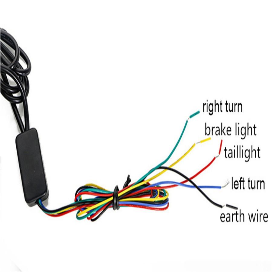 Universal 45cm Motorcycle Sequential Switchback Flowing Led Tail Drl Brake Turn Signal Strobe Strip Lights Waterproof