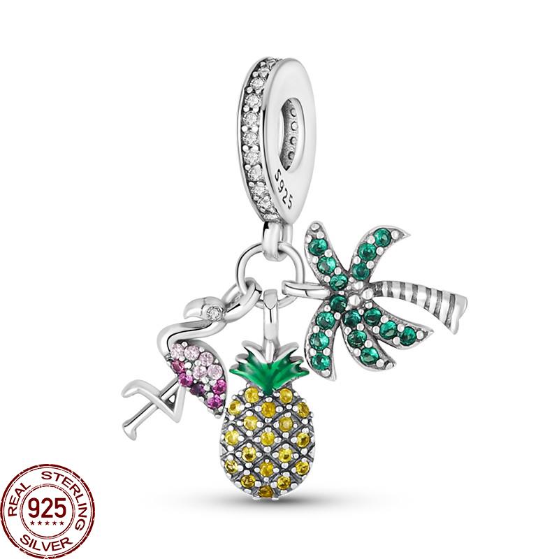 Women copper Sea Summer Design Dangle Turtle Starfish Octopus Dolphin Bead Charms Charm Bead Charms Authentic Accessories Bracelets Jewellery