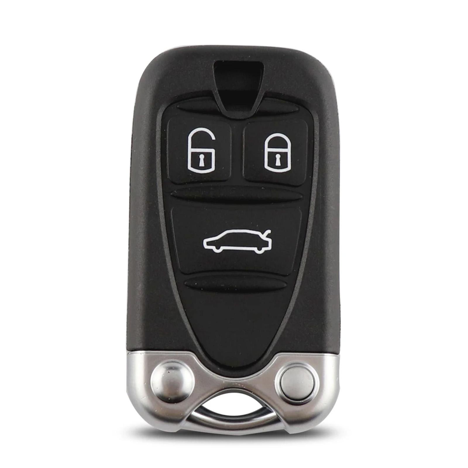 

Пустой корпус автомобильного ключа с 3 кнопками, необрезанное лезвие, чехол для дистанционного брелока, складной, модифицированный, совместимый с 159 Brera 156